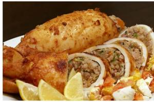 Фаршированные кальмары с рисом и яйцом – пошаговый рецепт с фото, как приготовить в духовке