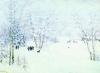Reproduktion av Yuons målning ryska vintern